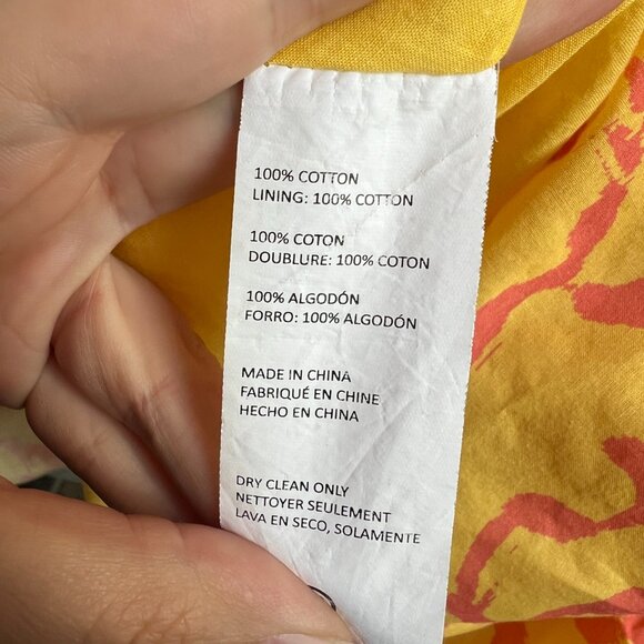 Derek Lam Collective Yellow Scribble Dress Size IT 40 - Picture 6 of 7